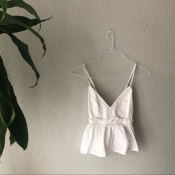 cute white peplum tank top! - Picture 1 of 3